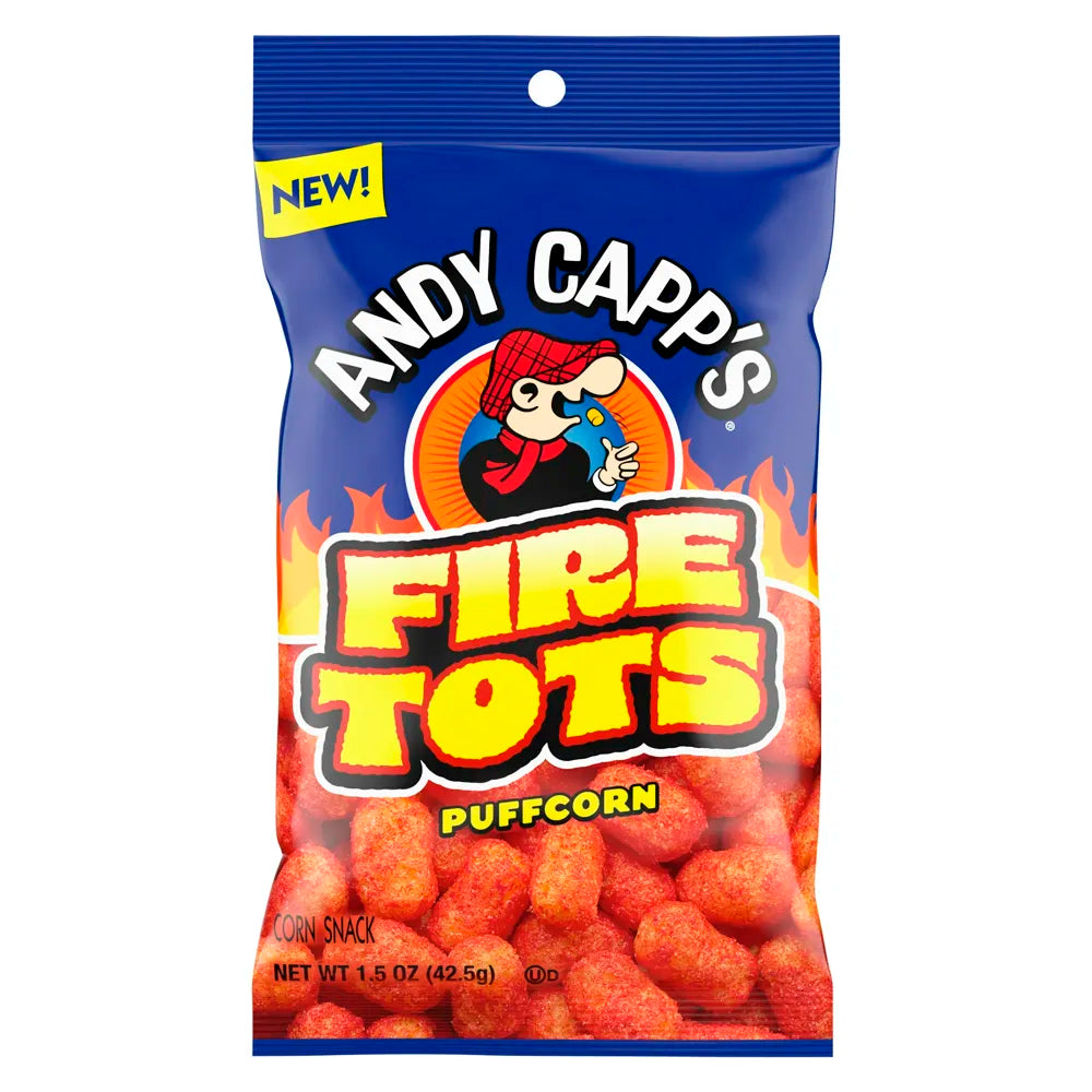 Andy Capp's Cheesy Tots Puffcorn 1.5oz Single