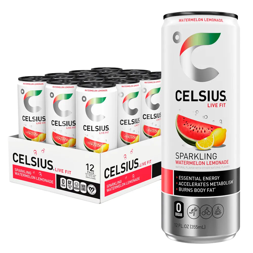 Celsius Sparkling Water Lemonade 12oz - 12ct