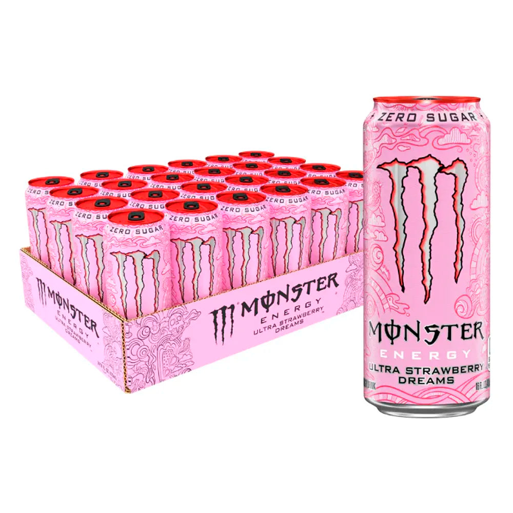 Monster Energy Ultra Strawberry Zero Sugar 16oz - 24ct