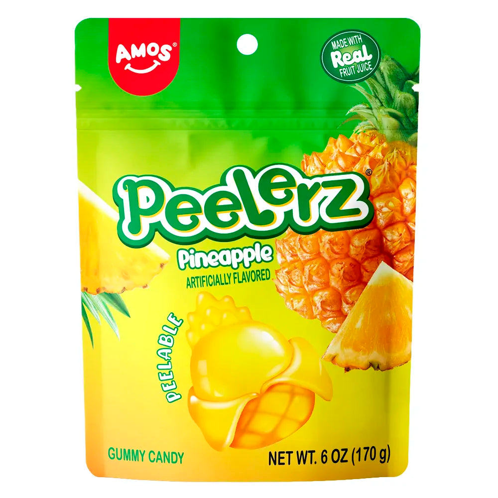 Amos Peelerz Pineapple Gummy Candy 6oz