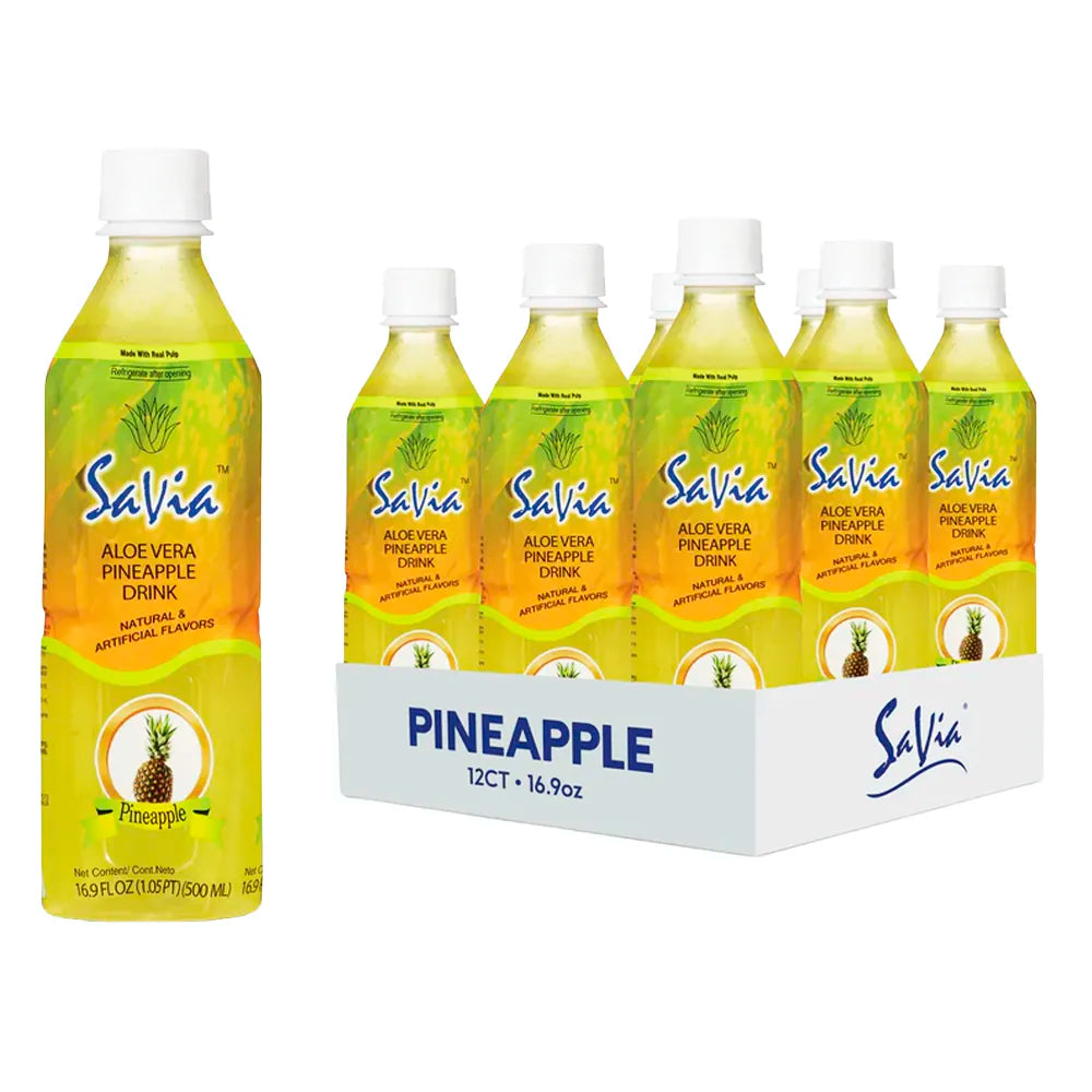 Savia Aloe Vera Pineapple Drink 16.9oz - 12ct