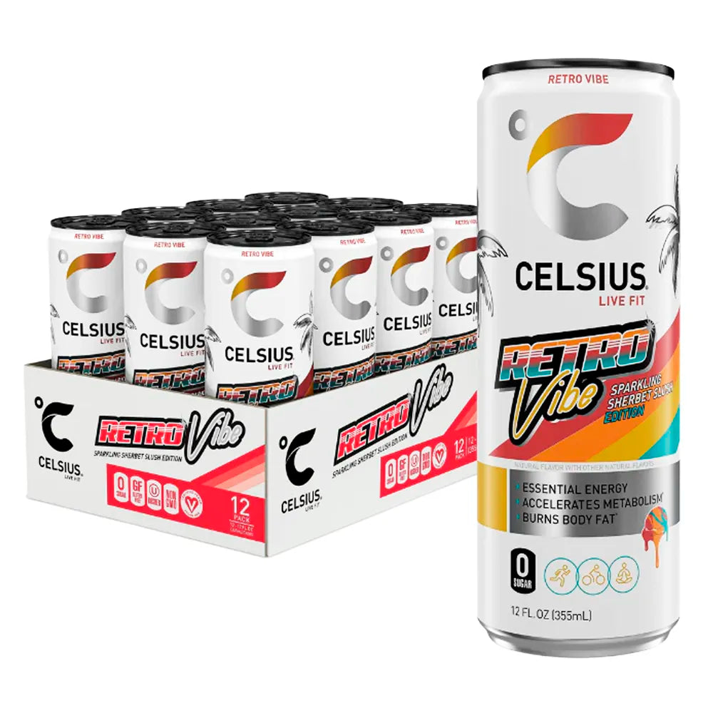 Celsius Retro Vibe Sparkling 12oz - 12ct