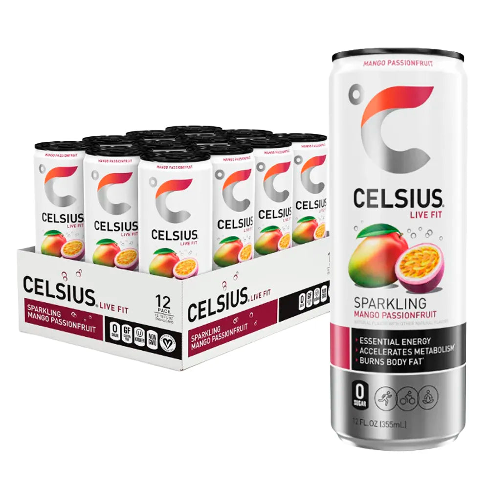 Celsius Mango Passionfruit Sparkling 12oz - 12ct