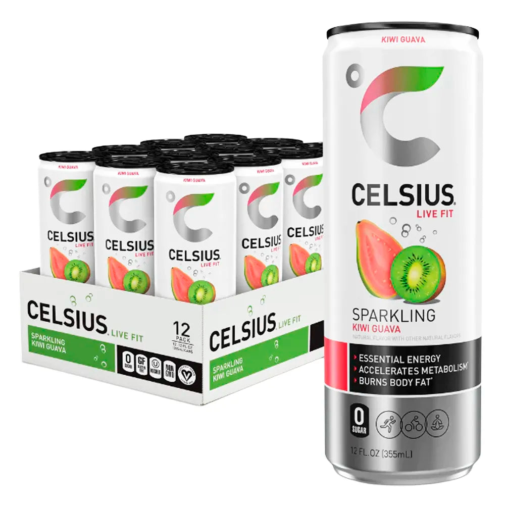 Celsius Kiwi Guava Sparkling 12oz - 12ct