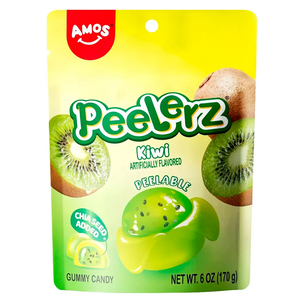 Amos Peelerz Kiwi Gummy Candy 6oz