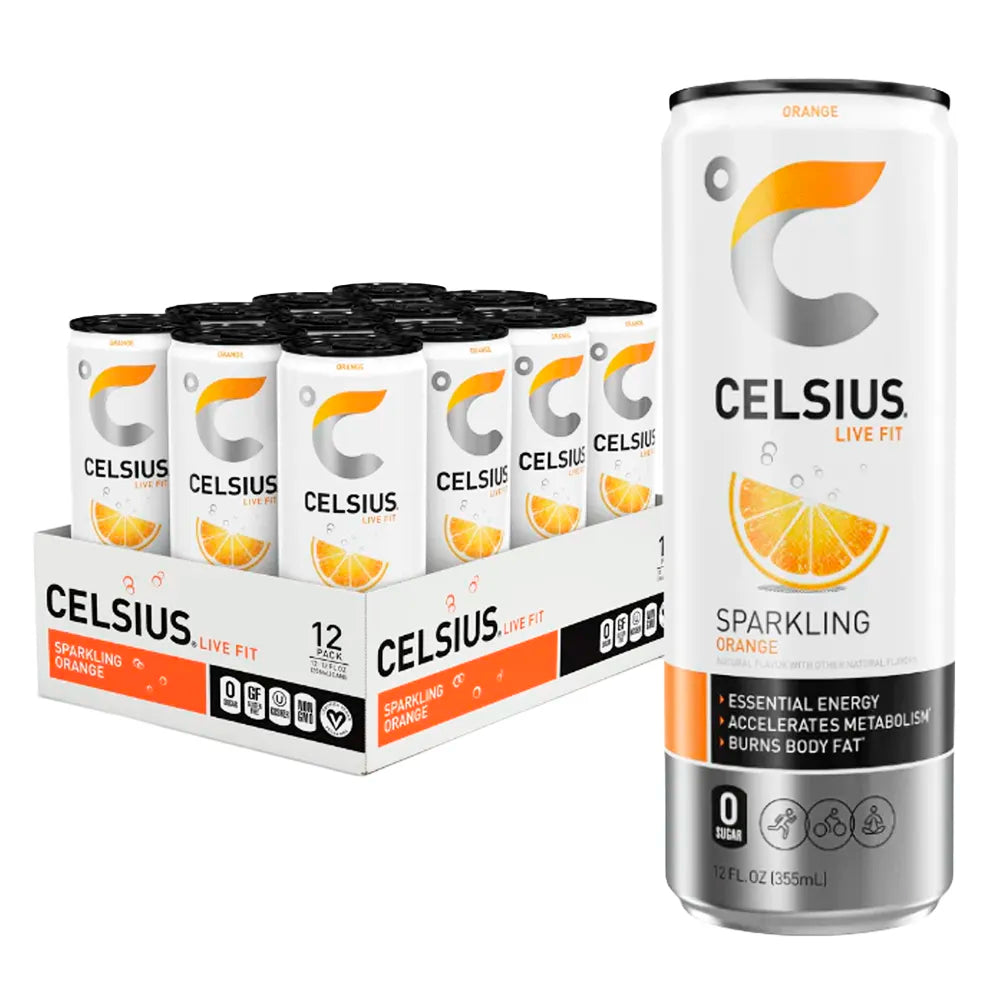 Celsius Orange Sparkling 12oz - 12ct