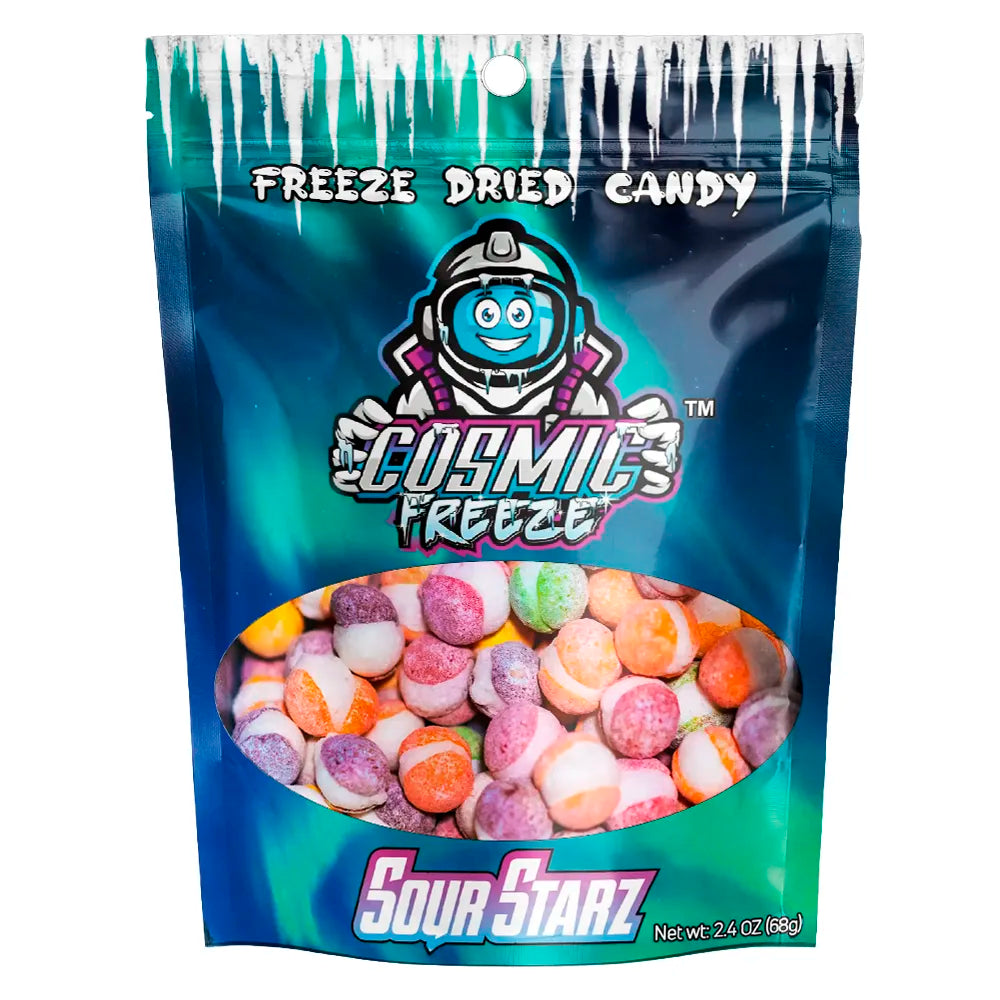 Cosmic Freeze freeze dried sour star-shaped candy bag