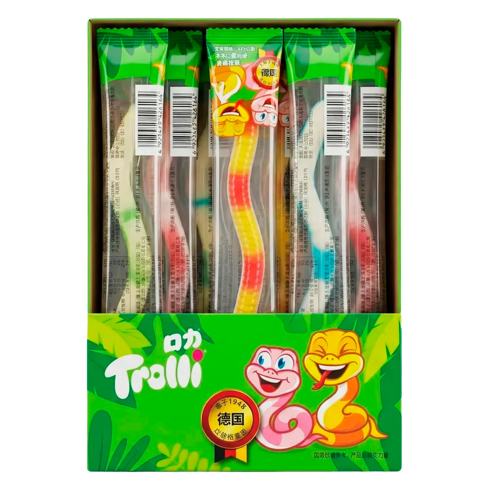 Trolli Exotic Mini Candy Snake 30 Pack in colorful packaging