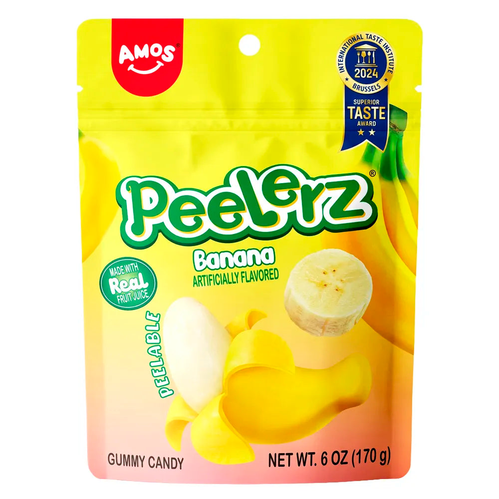 Amos Peelerz Banana Gummy Candy 6oz