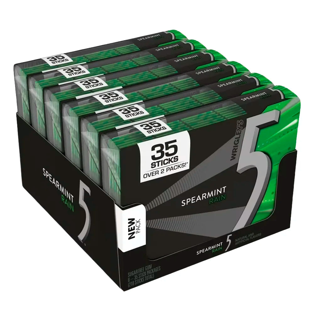 5 Gum Rain Spearmint 35 Stick - 6ct
