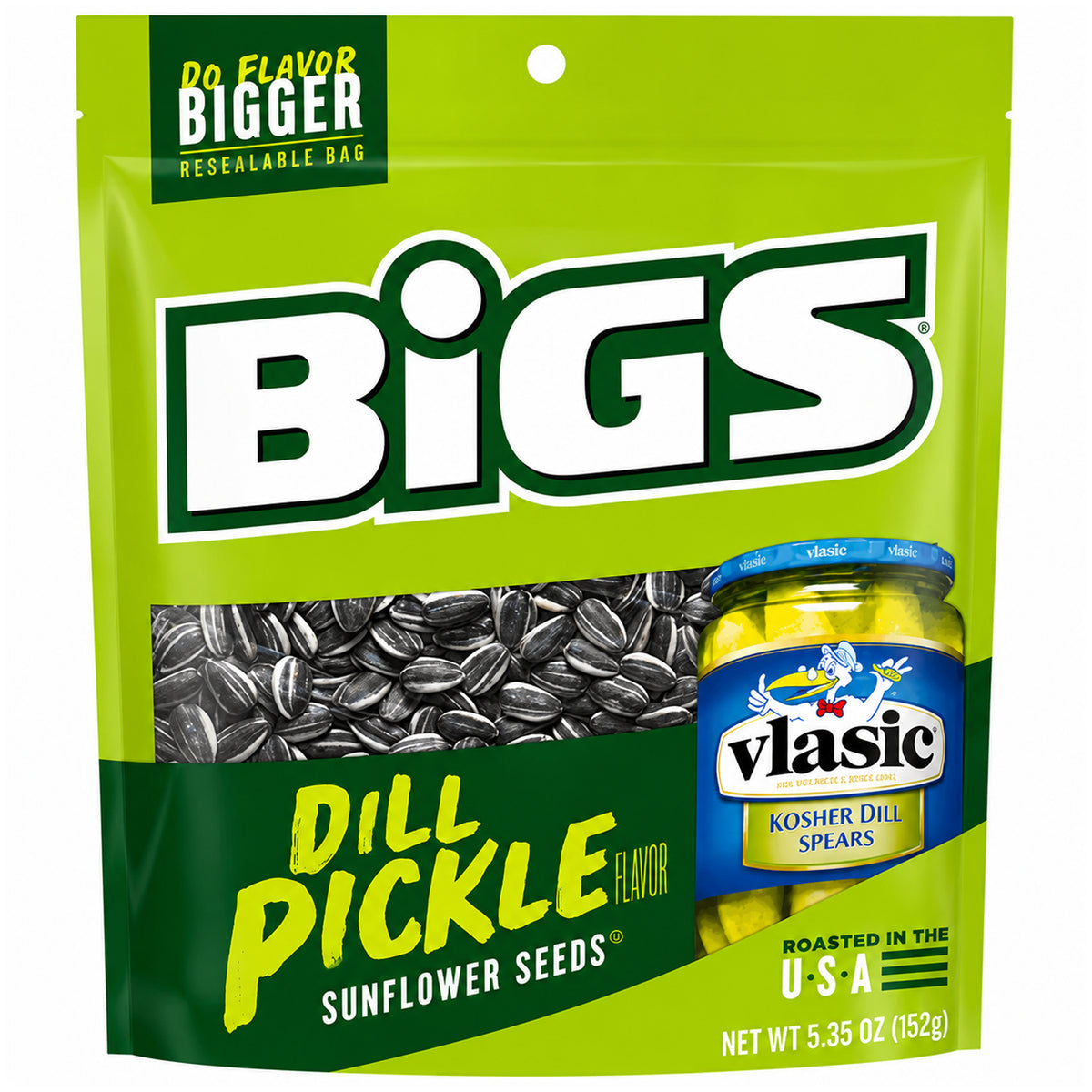 BIGS Vlasic Dill Pickle Sunflower Seeds 5.35oz - Single