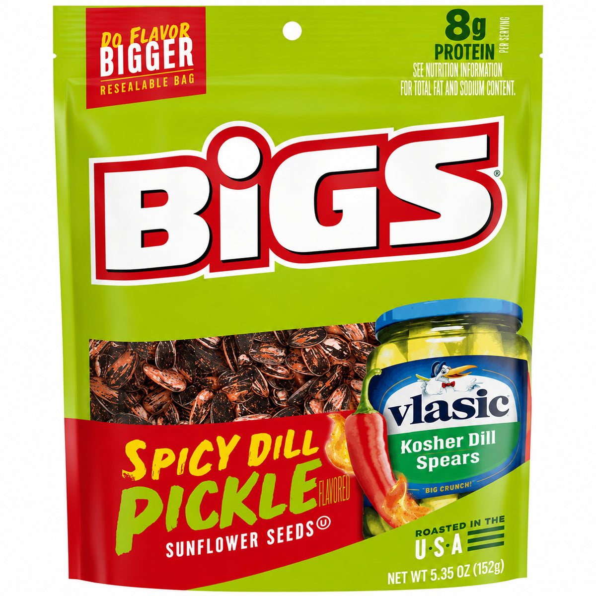BIGS Vlasic Spicy Dill Pickle Sunflower Seeds 5.35oz - Single
