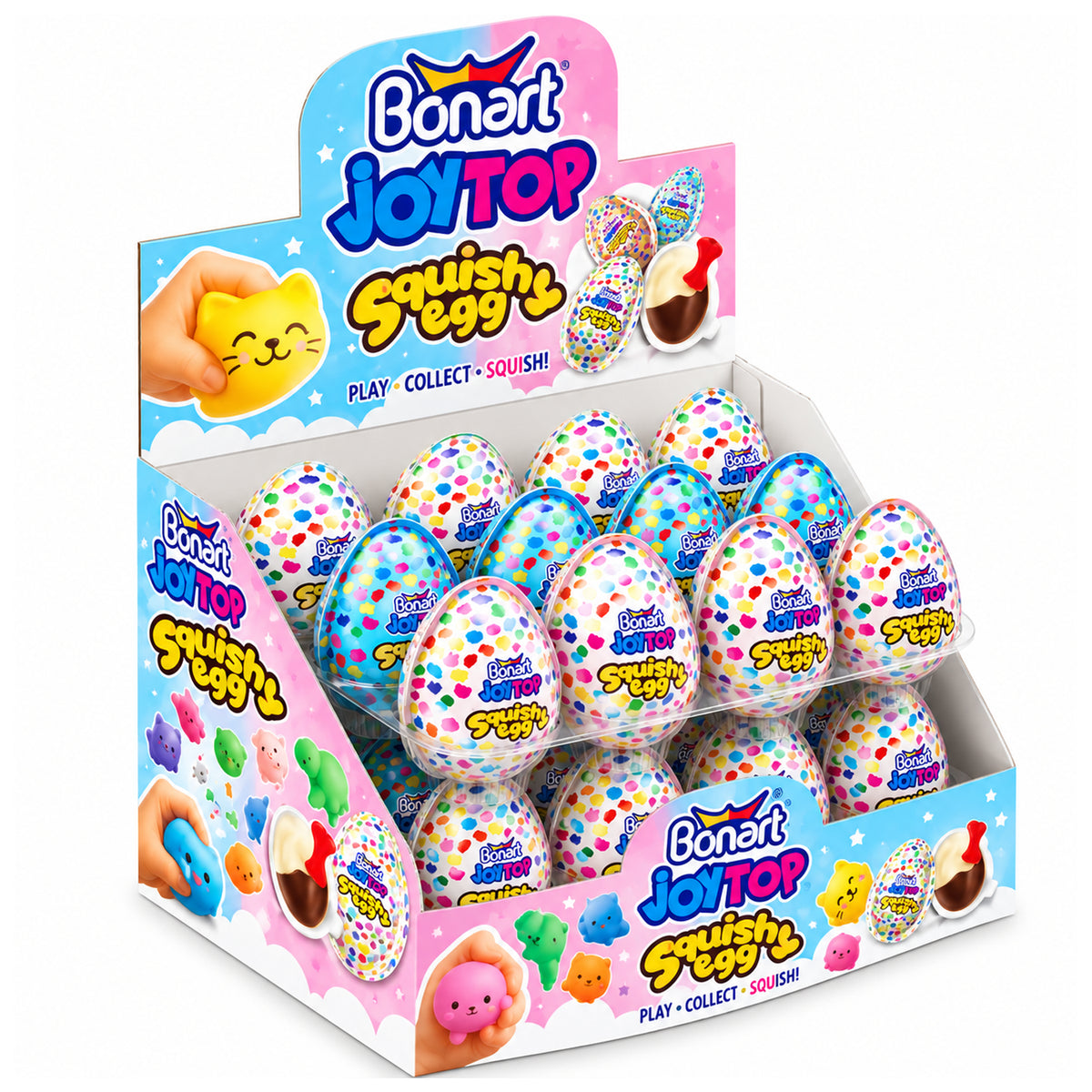 Bonart Joytop Squishy Egg with Surprise Toy 20g - 24ct
