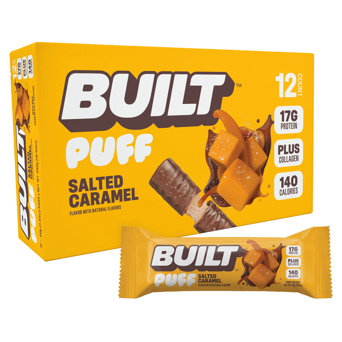 Built Puff Salted Caramel Protein Bar 1.41oz - 12ct