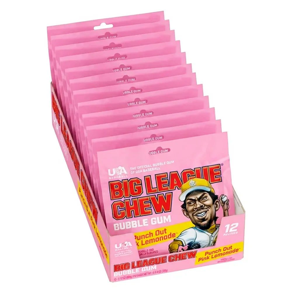 Big League Chew Pink Lemonade 2.12oz - 12ct