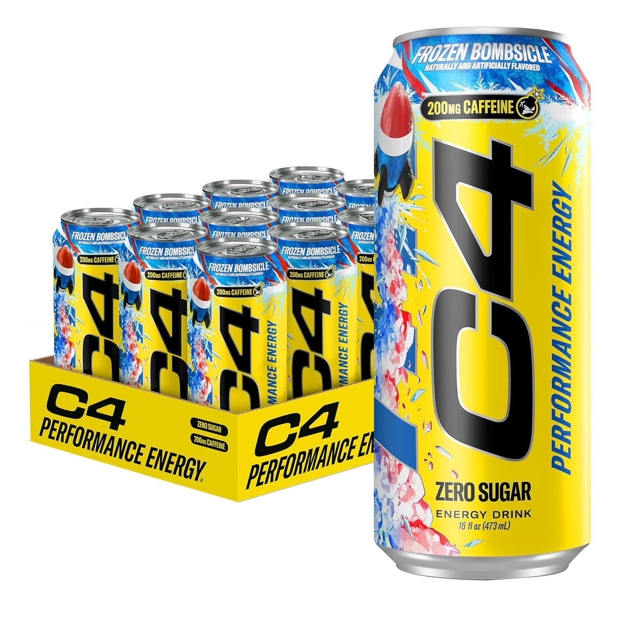 C4 Performance Frozen Bombsicle Energy Drink 16oz - 12ct