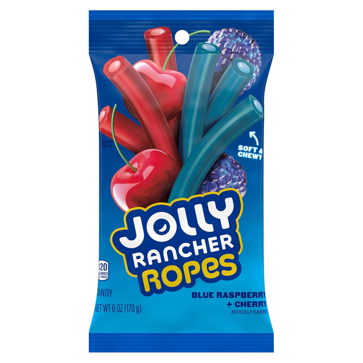 Jolly Rancher Blue Raspberry + Cherry Ropes 6oz Peg