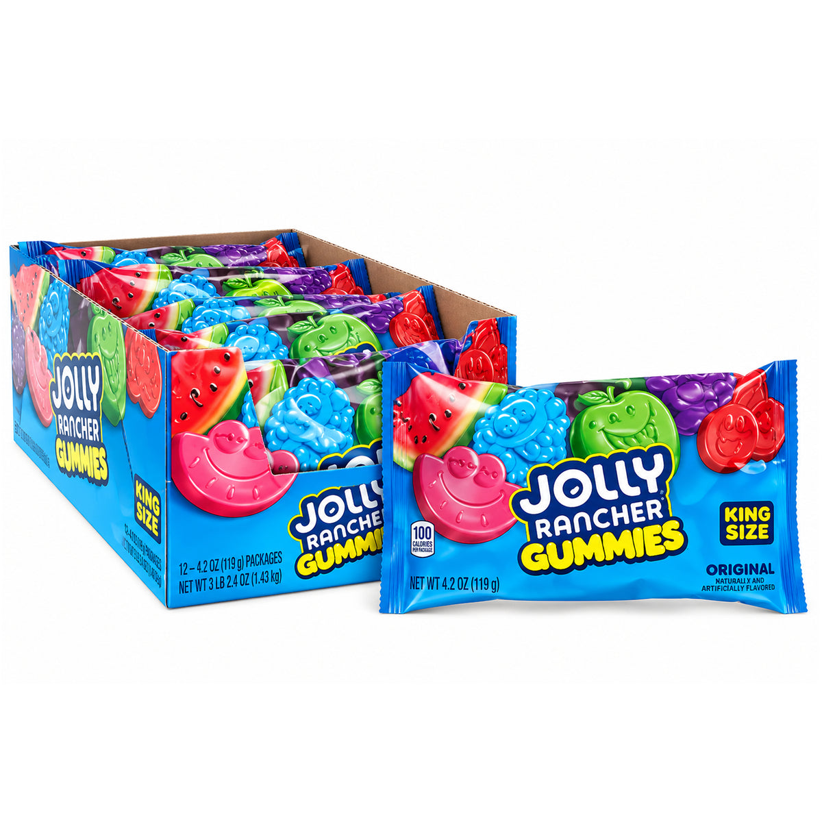 Jolly Rancher Original Gummies King Size 4.2 oz - 12ct