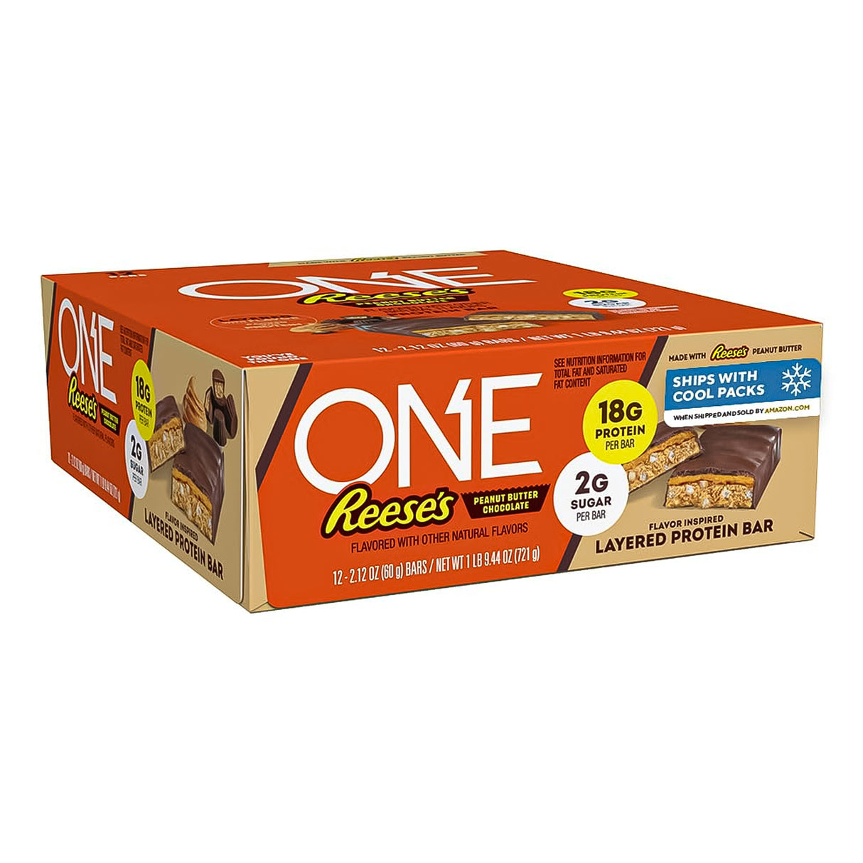 ONE Reese's Peanut Butter Lover Flavored Protein Bar 2.12oz - 12ct