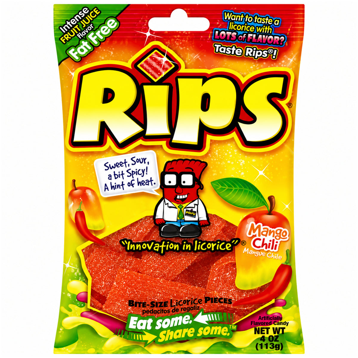 Rips Bites Mango Chili 4oz - Single