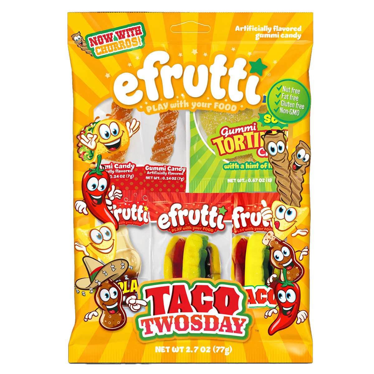 Efrutti Taco Twosday Gummy 2.7oz - Peg