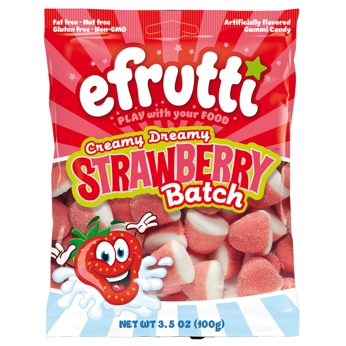 Efrutti Creamy Dreamy Strawberry Gummy 3.5oz - Peg