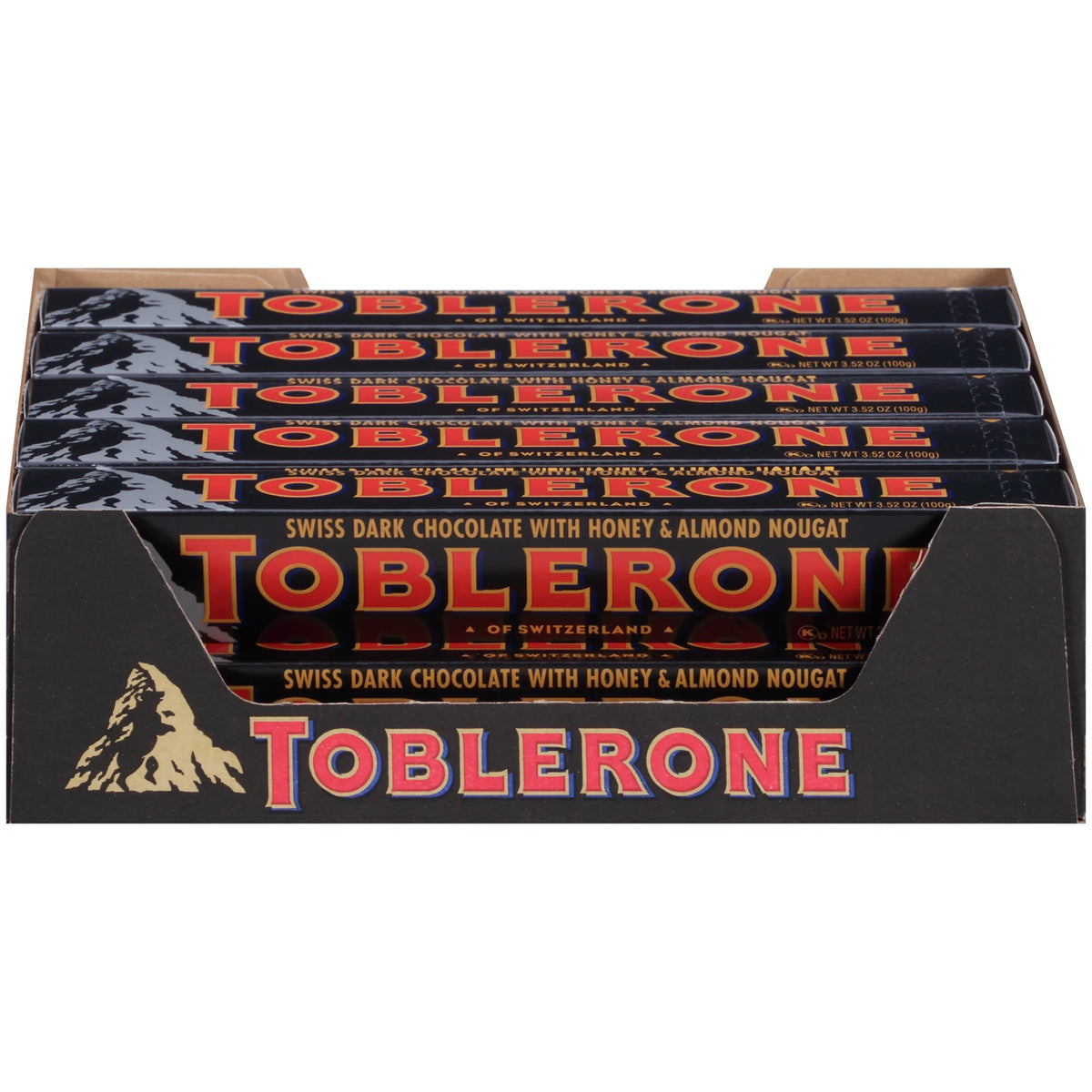Toblerone Dark Chocolate 3.52oz - 20ct