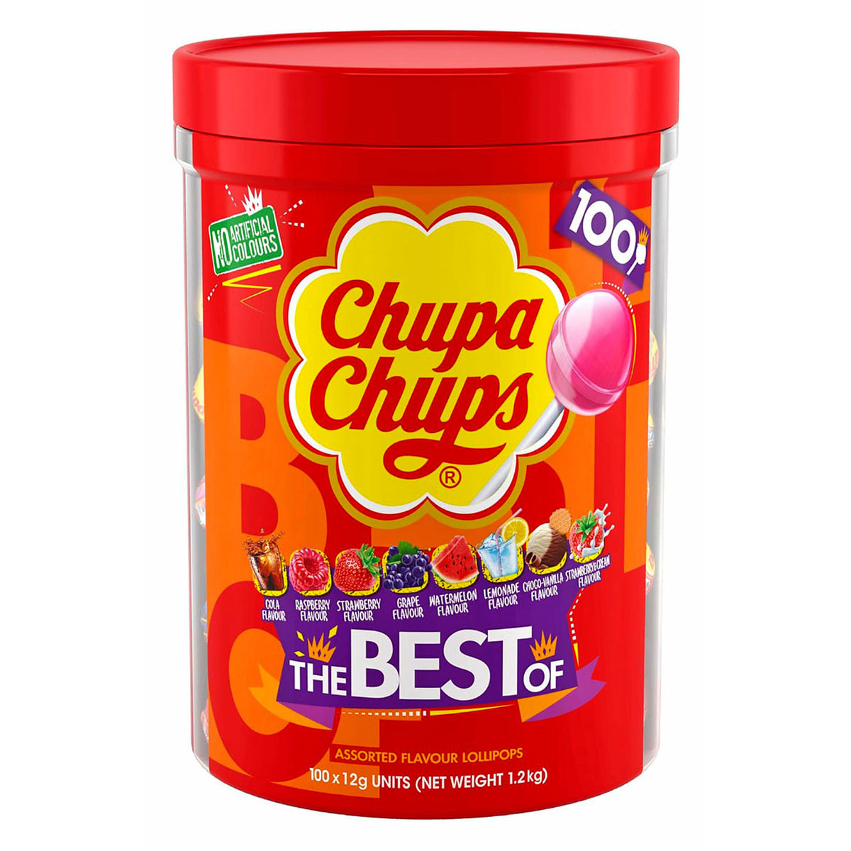 Chupa Chups The Best Tubo - 100ct