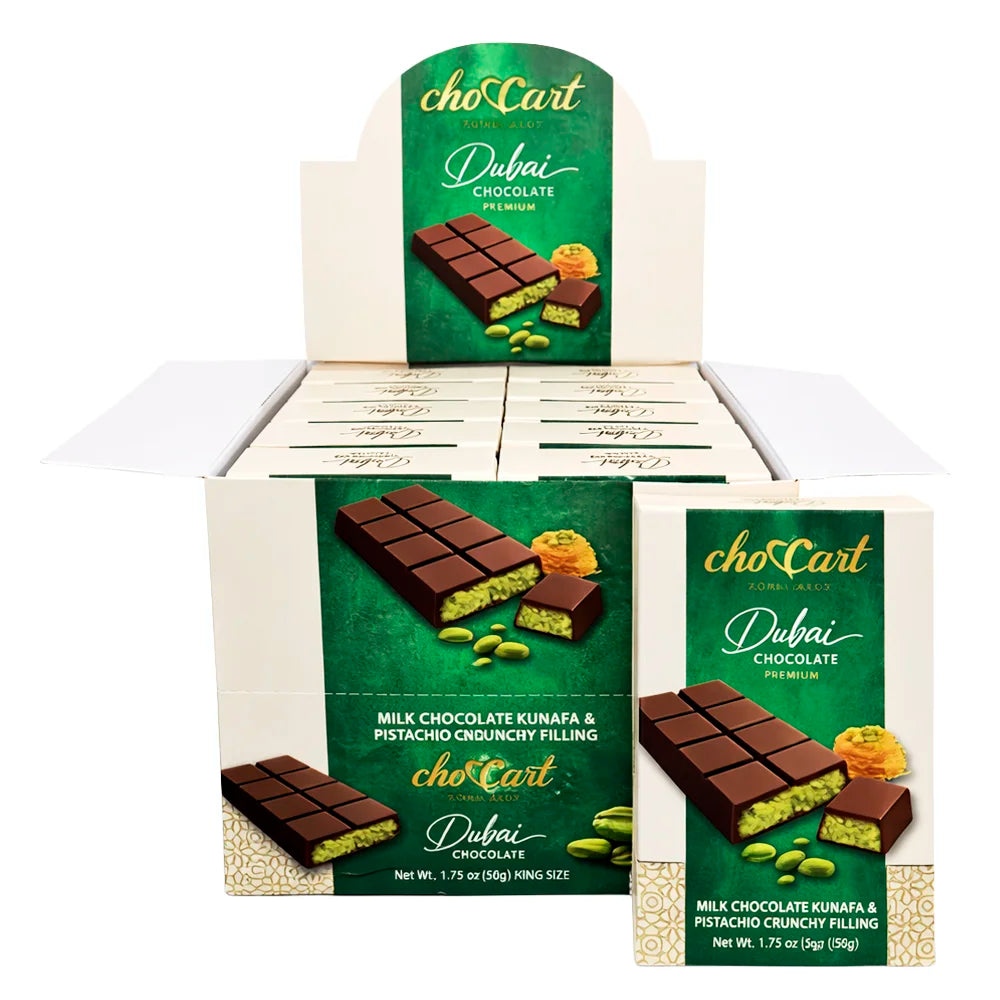 Choccart-Dubai-Chocolate-Bar-Kunafa-Pistachio-1.76oz-12ct