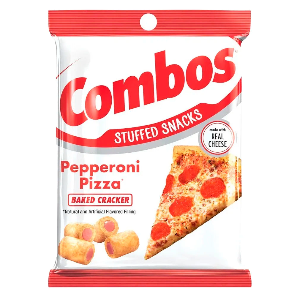 Combos Pepperoni Pizza Cracker Baked Snacks 6.3oz Single Bag