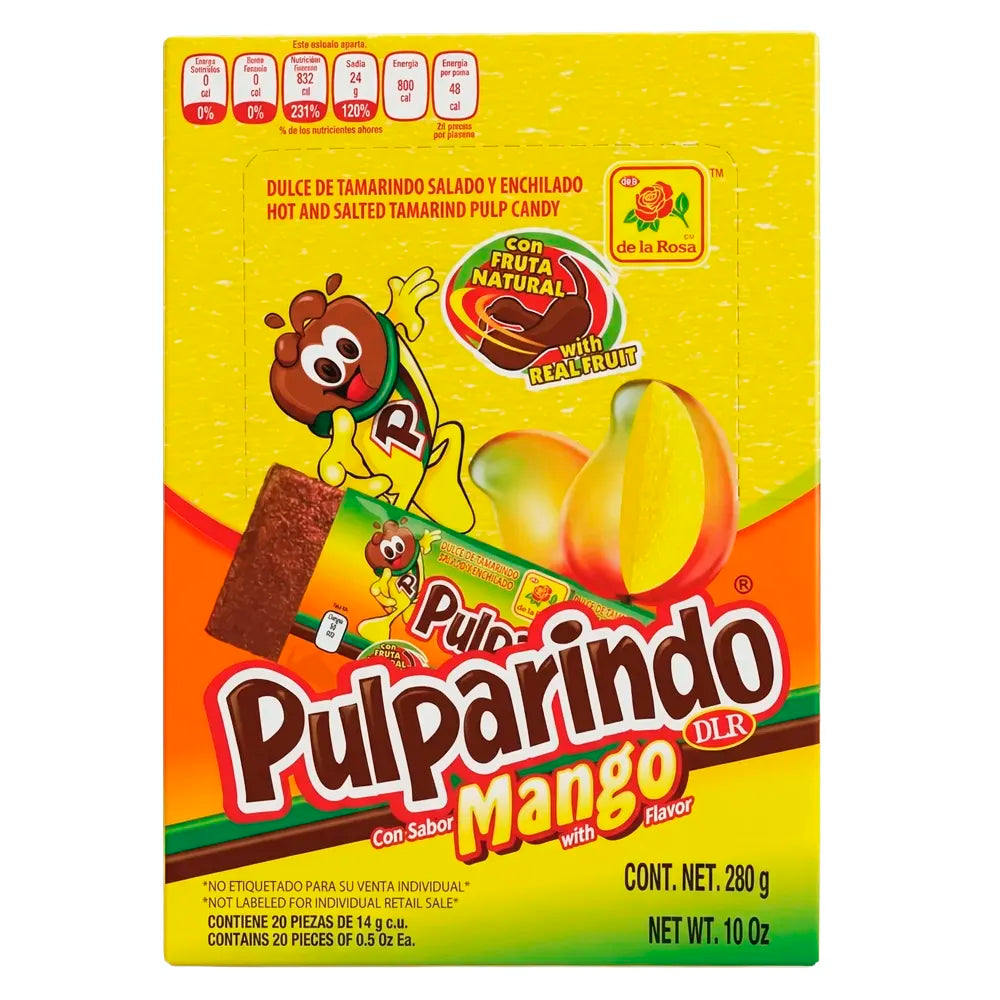 De La Rosa Pulparindo Mango 10oz - 20ct