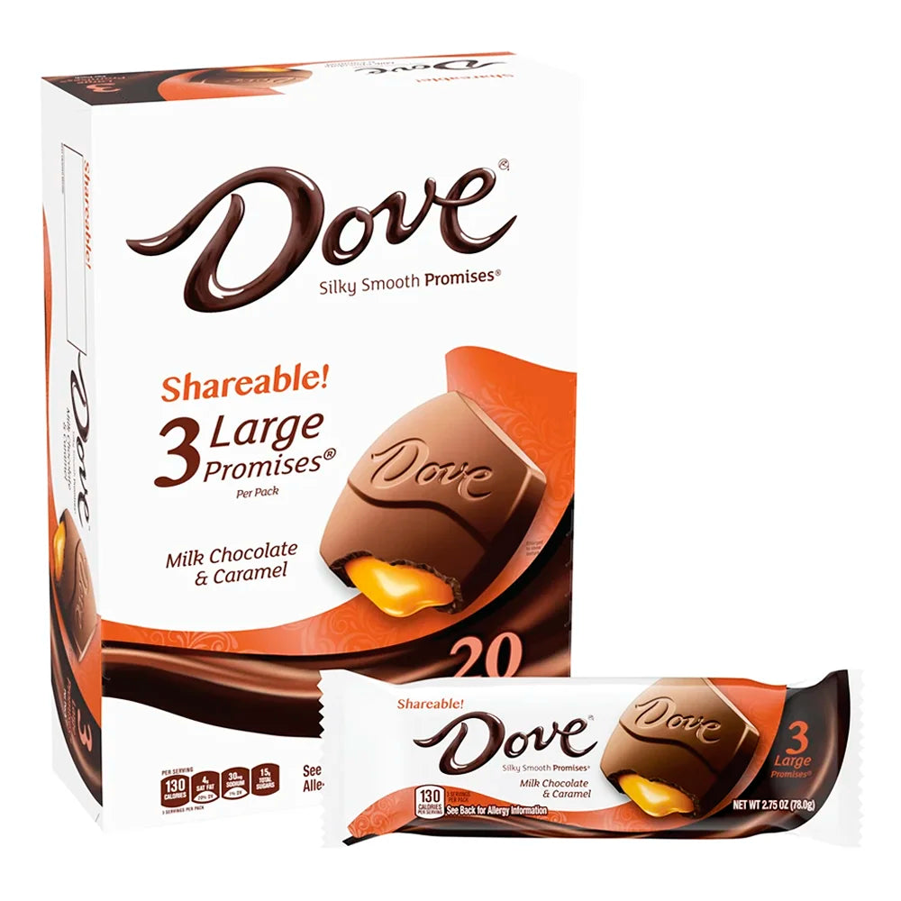 Dove Dark Choc Milk Caramel King 2.75oz - 20ct