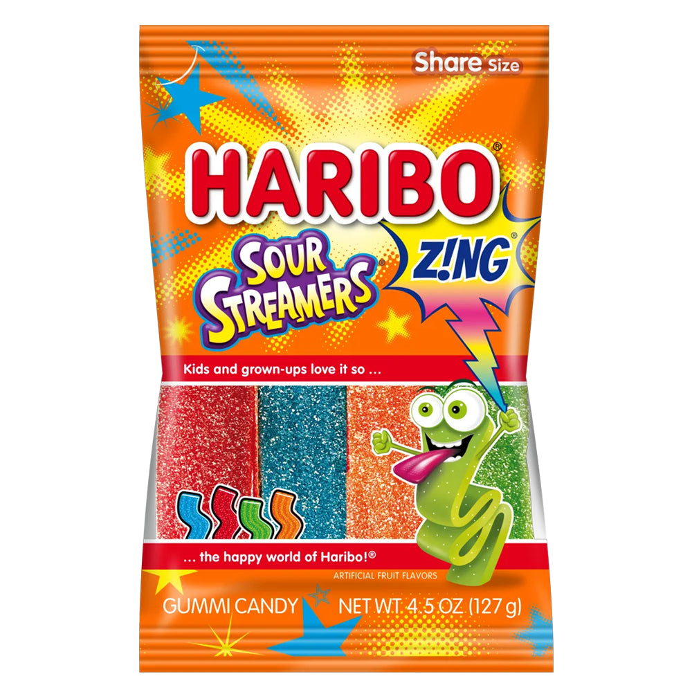 Haribo Zing Sour Streamers 4.5oz - Single