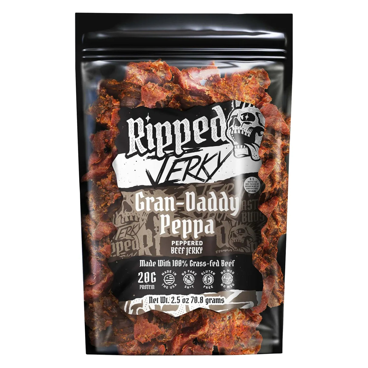 Ripped Jerky Grandaddy Peppa Peppered Beef Jerky