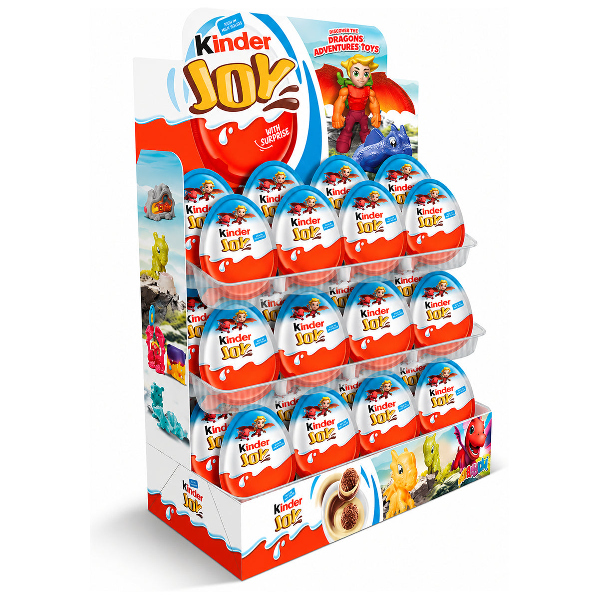 Kinder Joy Boy Dragons Adventures Toys - 24ct