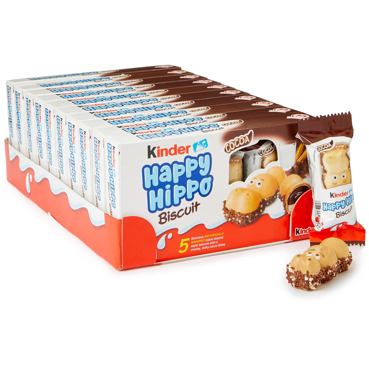 Kinder Joy Happy Hippo Cocoa Cream Biscuit 20.7g 5pk - 10ct