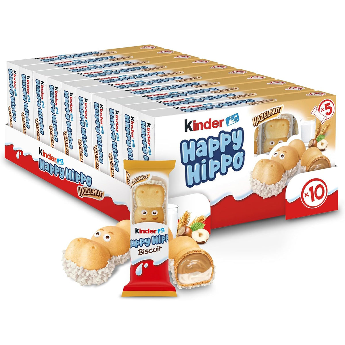 Kinder Joy Happy Hippo Hazelnut Biscuit 20.7g 5pk - 10ct