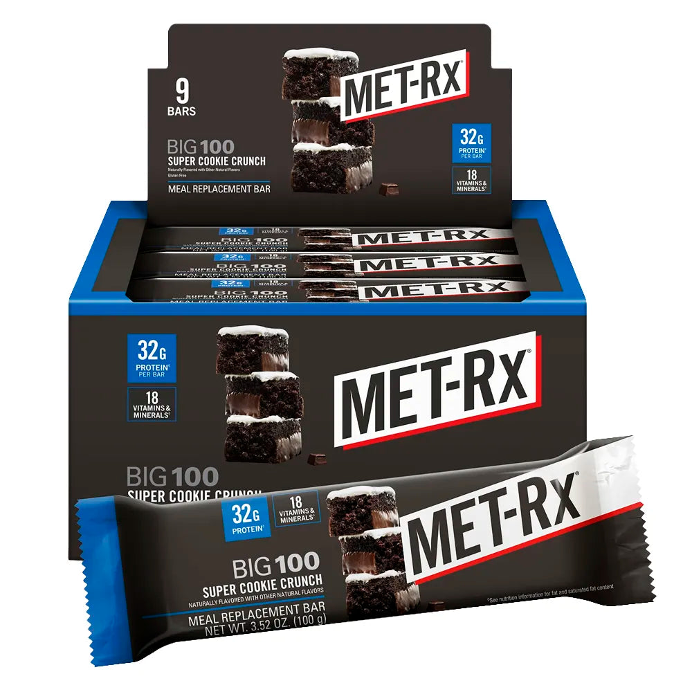 MET-Rx Big 100 Super Cookie Crunch 3.52oz - 9ct