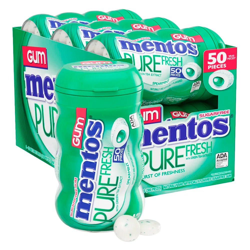 Mentos-Pure-Fresh-Spearmint-Gum-50pcs-6ct