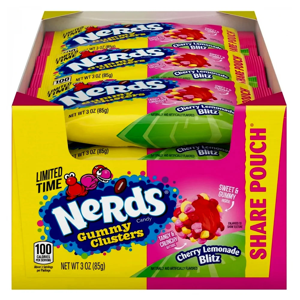 Nerds Cherry Lemonade Blitz Gummy Cluster King 3oz - 12ct
