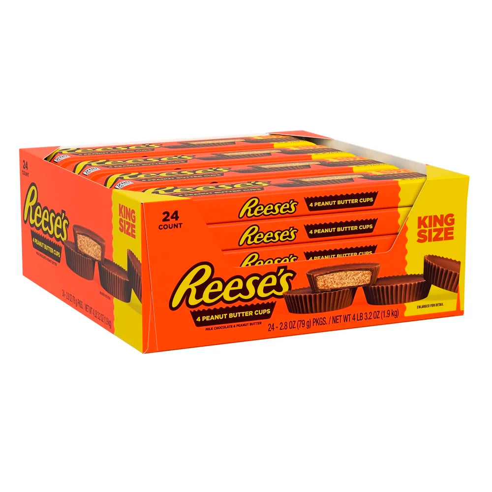 Reese's Milk Chocolate And Peanut Butter King Size - 24ct 4Pack