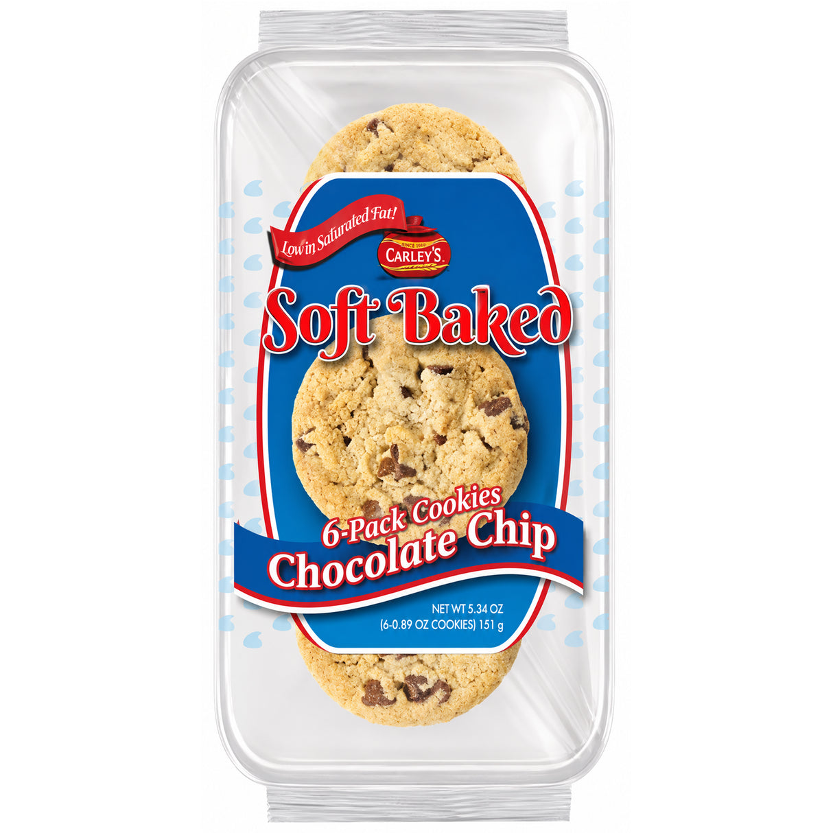 Carley's Chocolate Chip Soft Baked Cookies 5.34oz - 6pk
