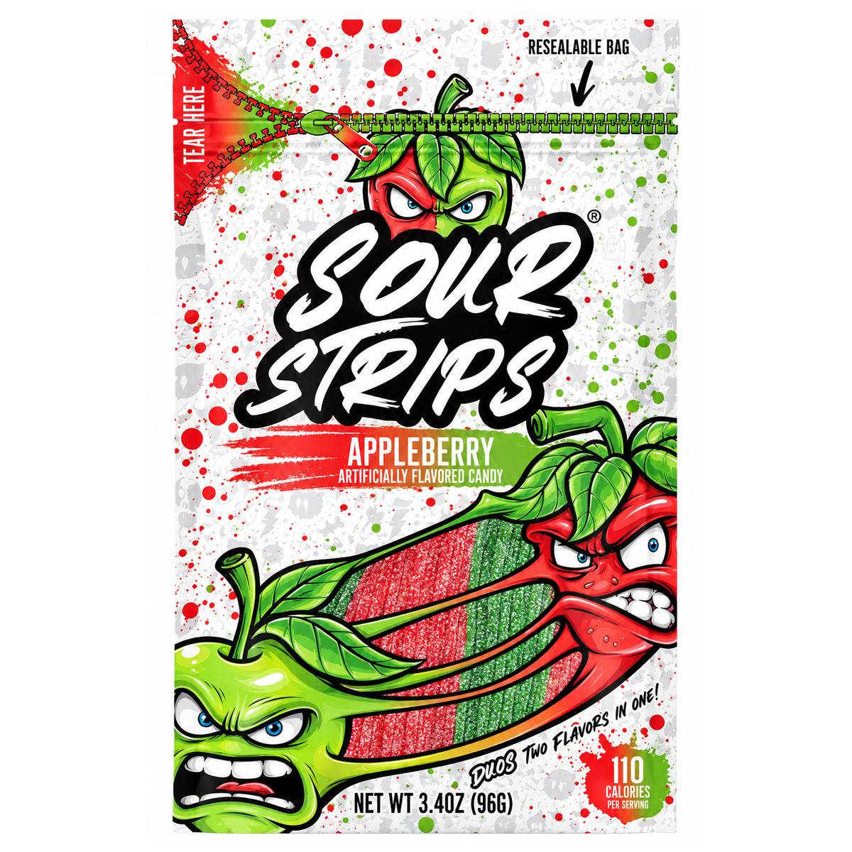 Sour Strips Apple Berry 3.4oz Peg