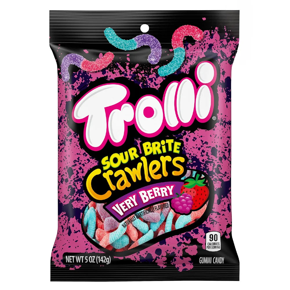 Trolli Sour Brite Crawlers Very Berry 5oz - Single