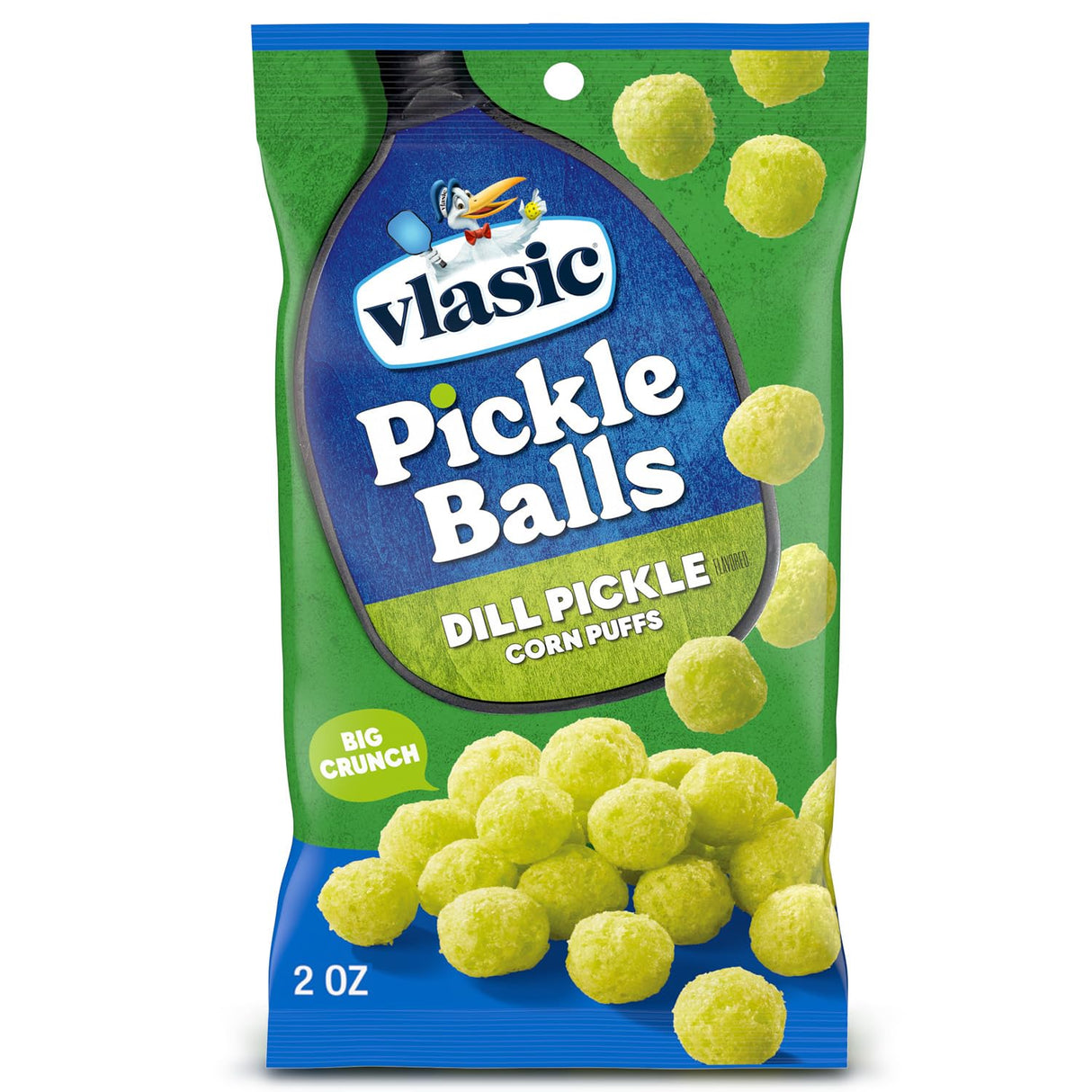 Vlasic Pickle Balls Dill Pickle Corn Puffs 2oz