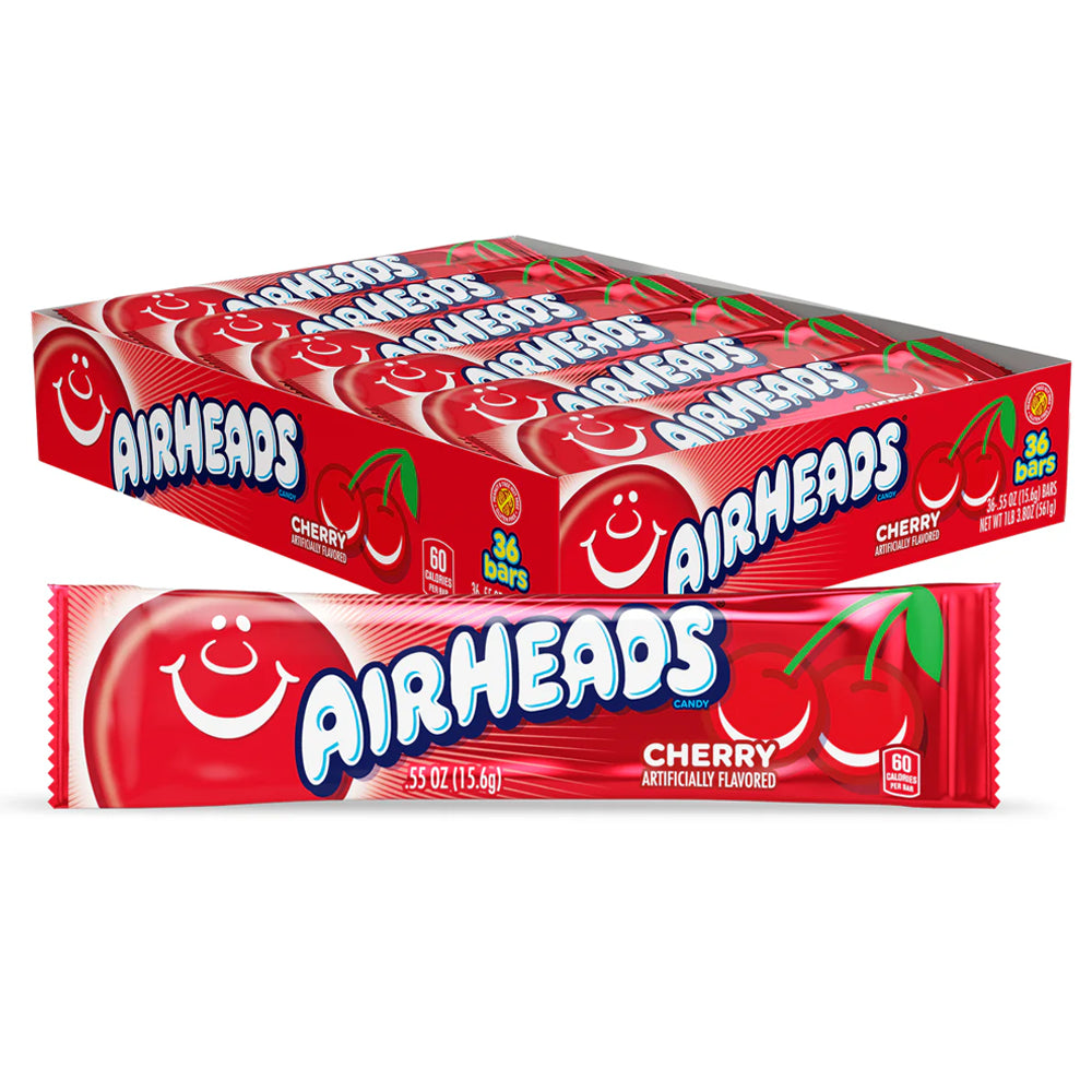 Airheads Cherry Candy 0.55oz - 36ct