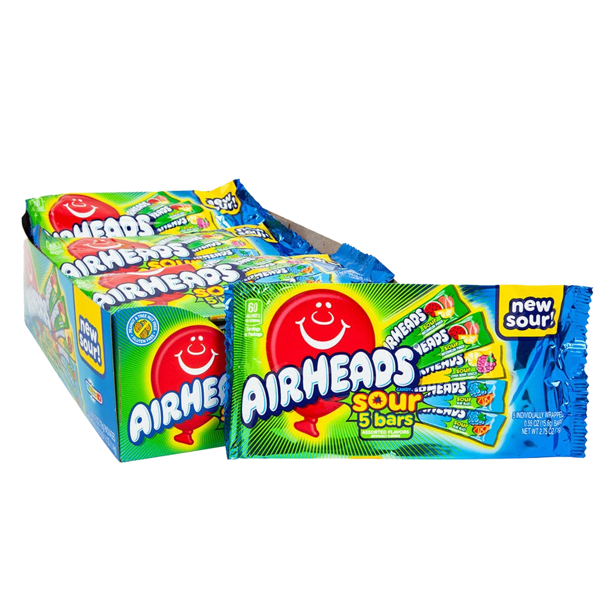 Airheads Xtremes Belt Sour 5 Bars 2.75oz - 18ct