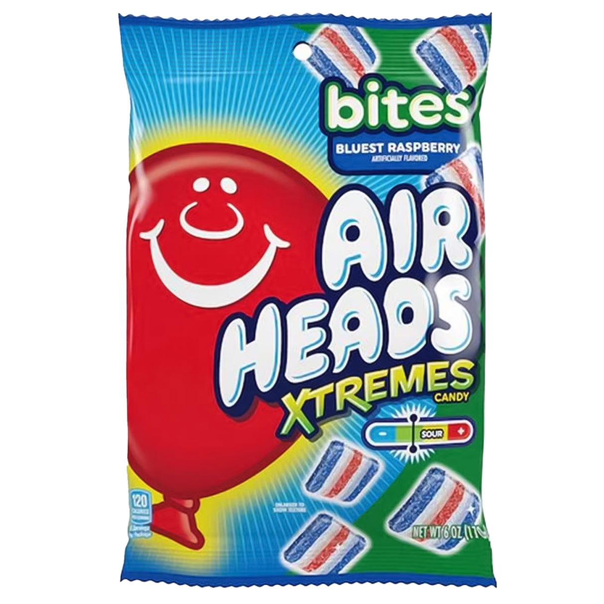 Airheads Xtremes Bites Bluest Raspberry 6oz - Peg
