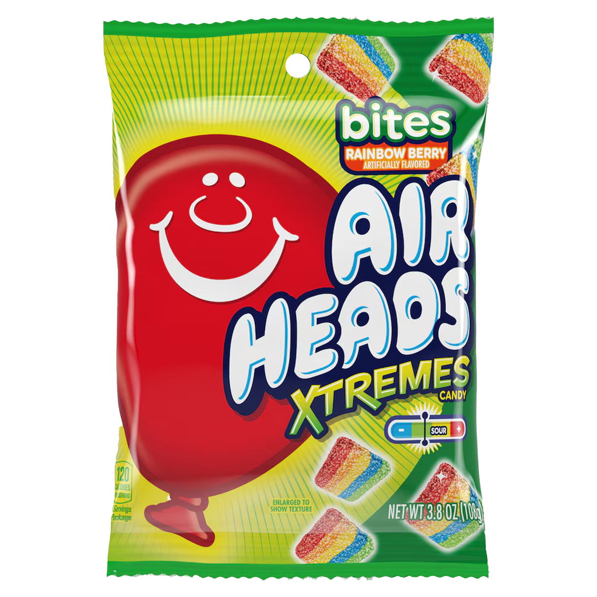 Airheads Xtremes Bites Rainbow Berry 3.8oz - Peg
