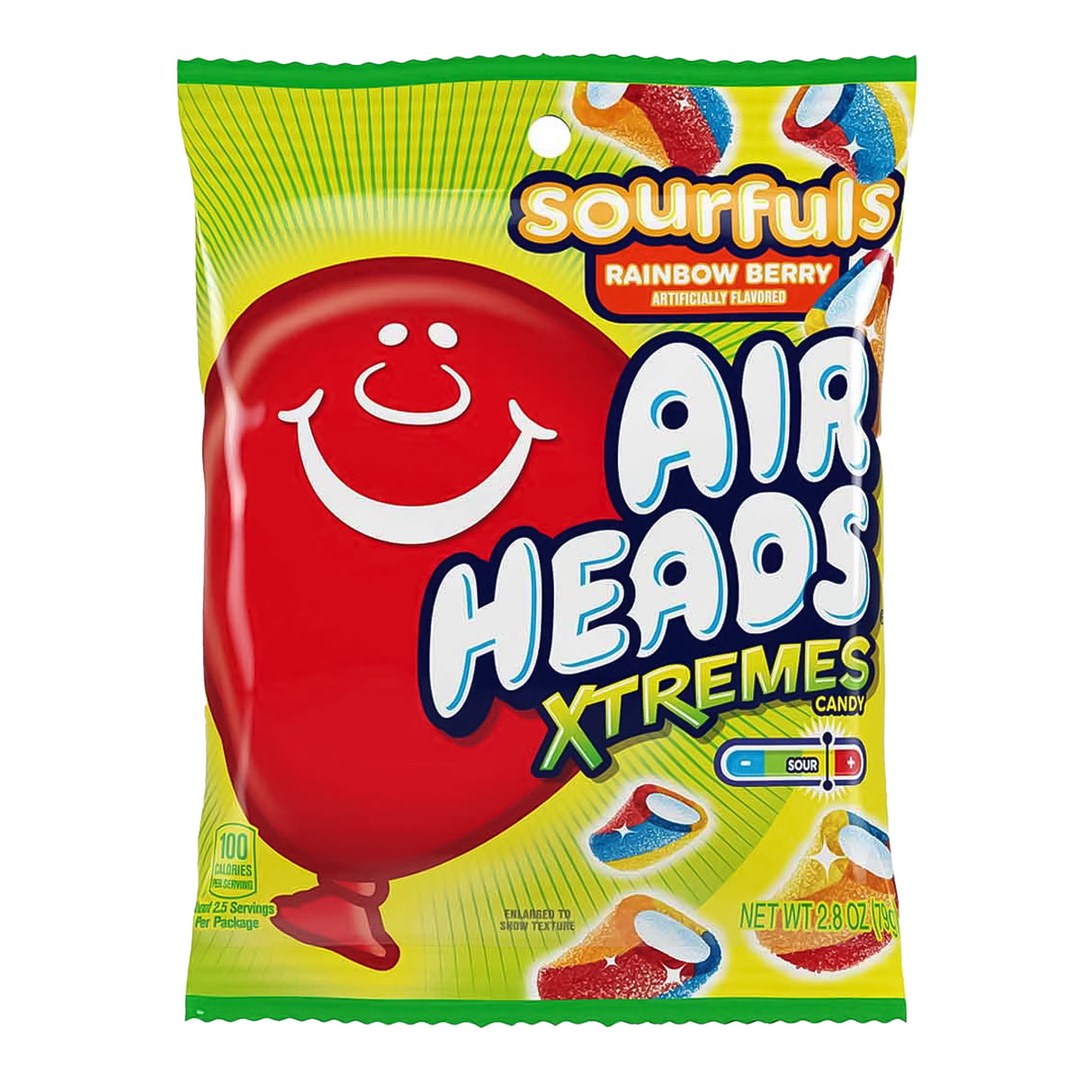 Airheads Xtremes Bites Sourful Rainbow Berry 2.8oz - Peg